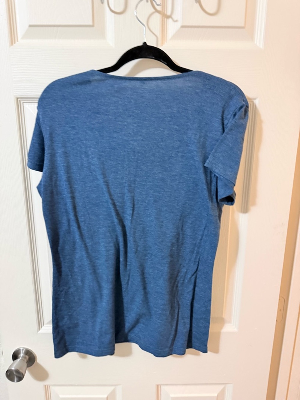 Women’s Blue Button-Front Pintuck Top - Picture 3 of 3